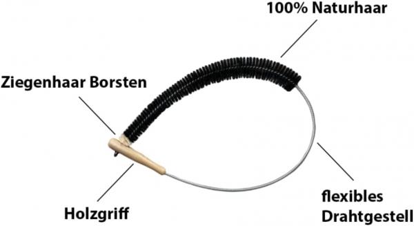 MAPE Heizkörperbürste 120 cm Naturhaar mit Ziegenhaar